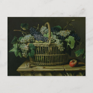 Postal Una cesta de uvas