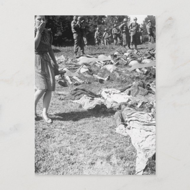 Postal Una chica alemana se ve superada a la imagen de su