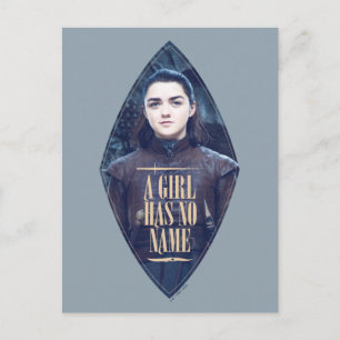 Postal "Una chica no tiene nombre" Arya Stark Gráfico