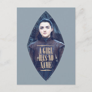 Postal "Una chica no tiene nombre" Arya Stark Gráfico