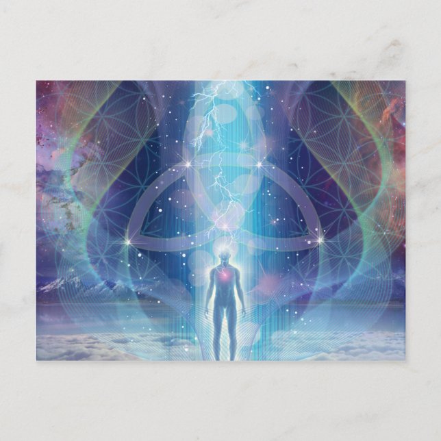 Postal "Una chispa del creador" - Trinidad (Anverso)