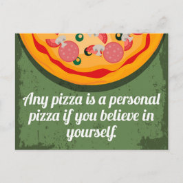 Postal Una cita graciosa personal de Pizza