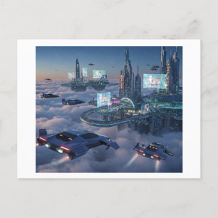 Postal ... Una ciudad flotante futurista sobre las nubes