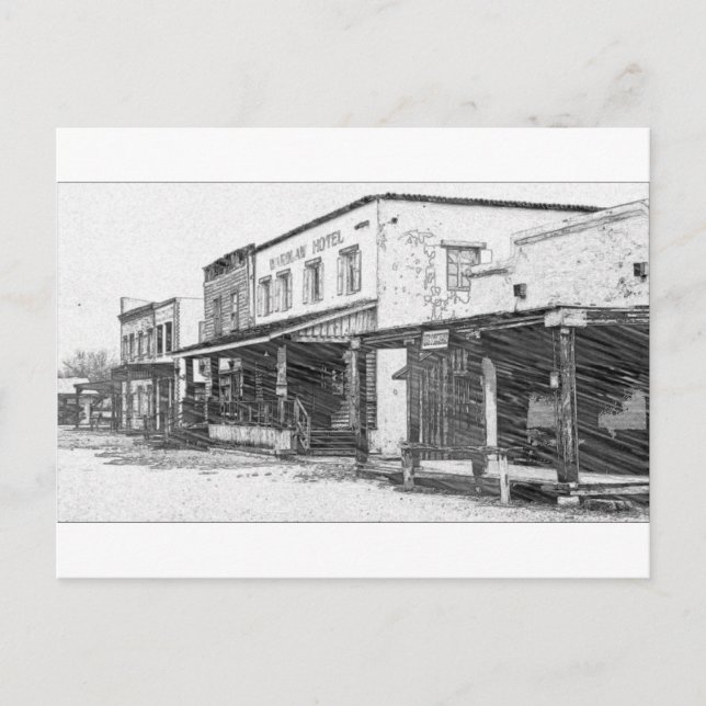 Postal Una ciudad occidental vieja (Anverso)