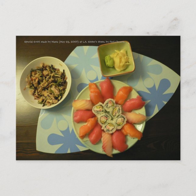 Postal Una Comida Amable... (Anverso)