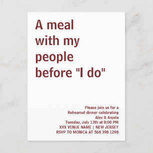 Postal Una comida con mi gente antes de "yo hago" diverti