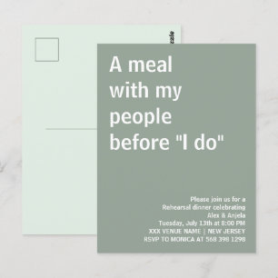 Postal Una comida con mis seres queridos antes de la dive