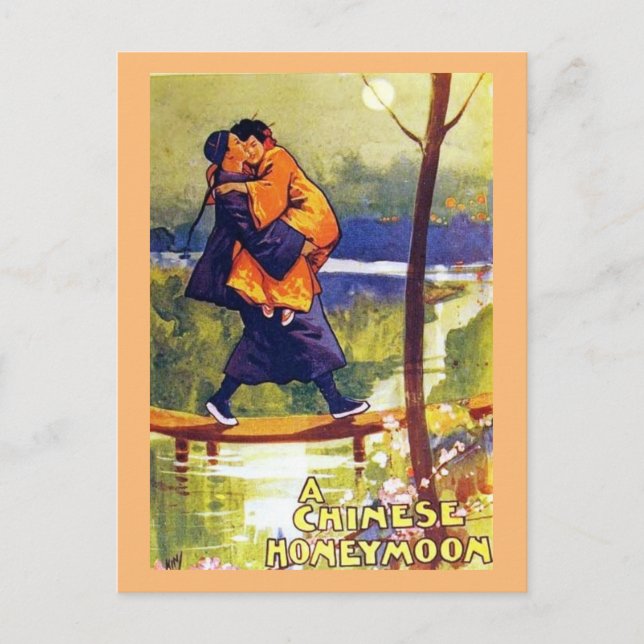 Postal Una cosecha de luna de miel china (Anverso)