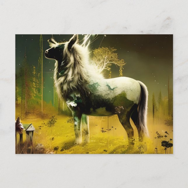 Postal Una criatura de fantasía (Anverso)