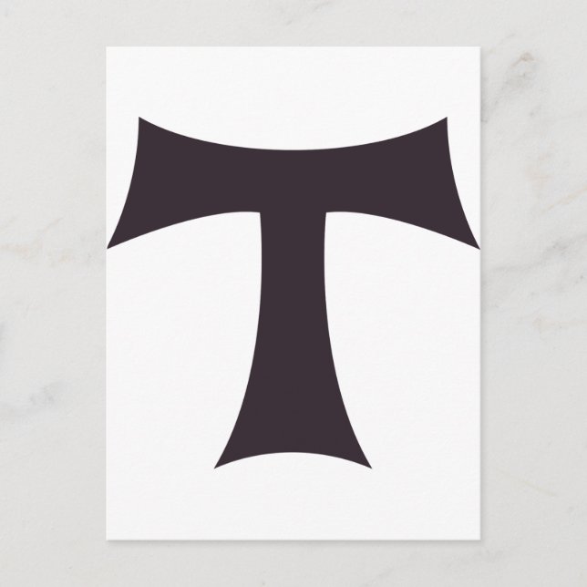 Postal Una cruz de tau cruza San Antonio (Anverso)