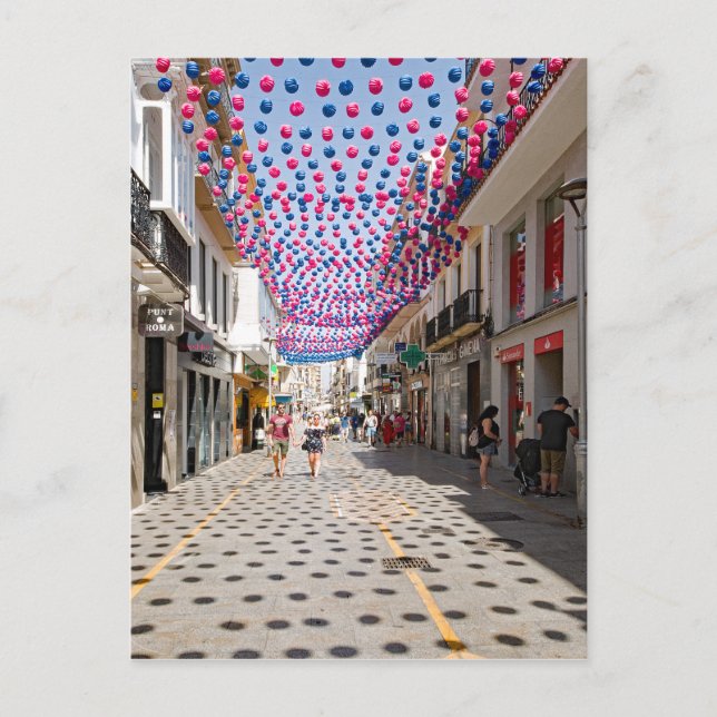 Postal Una de las calles turísticas de Rondo. (Anverso)