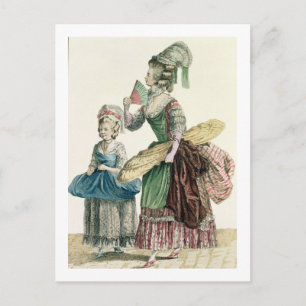 Postal Una elegante diseñadora que entrega su trabajo, pl
