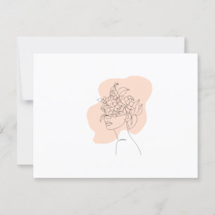 Postal Una encantadora dama de inspiración bohemia en una