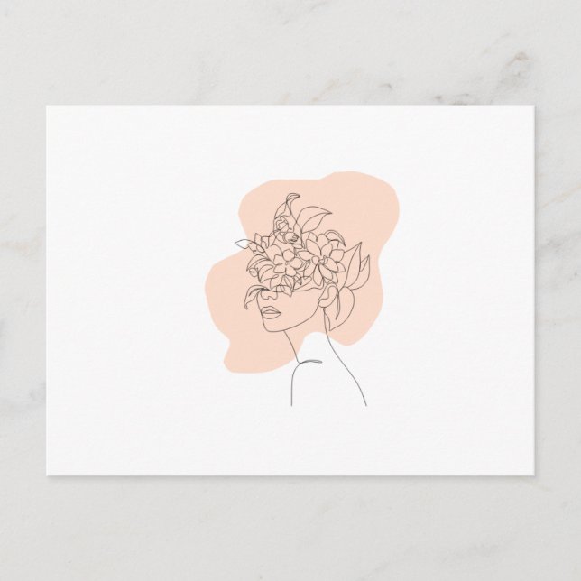 Postal Una encantadora dama de inspiración bohemia en una (Anverso)