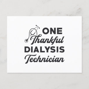 Postal Una enfermera técnica de diálisis de agradecimient