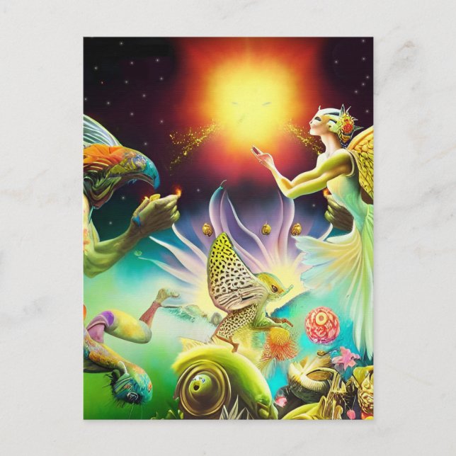 Postal Una época de pintura de aceite recompensas (Anverso)