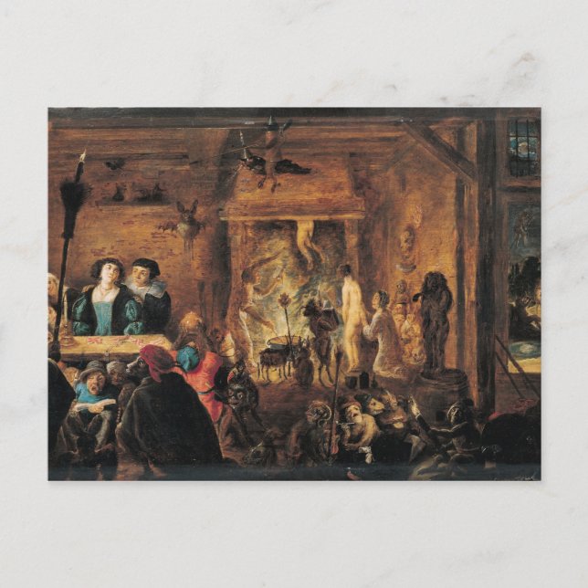 Postal Una escena de hechicería, 1633 (Anverso)