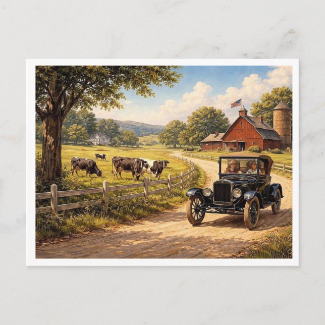 Postal Una escena de la vida americana. (Anverso)