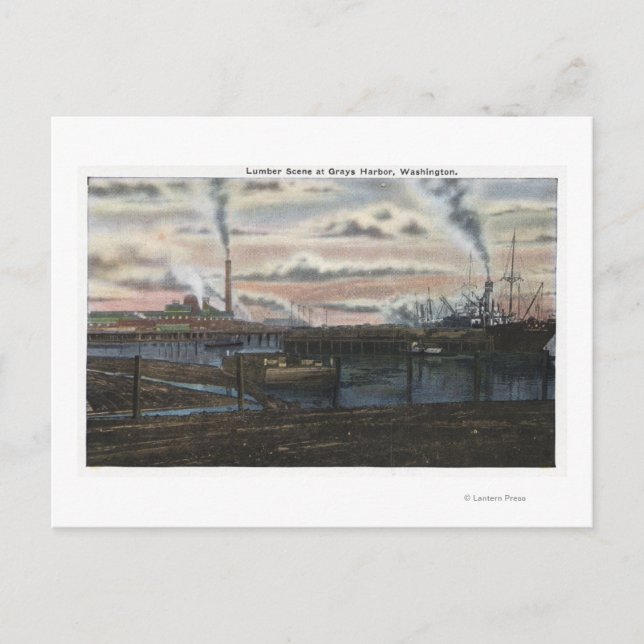 Postal Una escena de madera (Anverso)