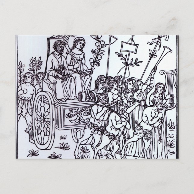 Postal Una escena del Decameron (Anverso)