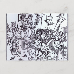 Postal Una escena del Decameron