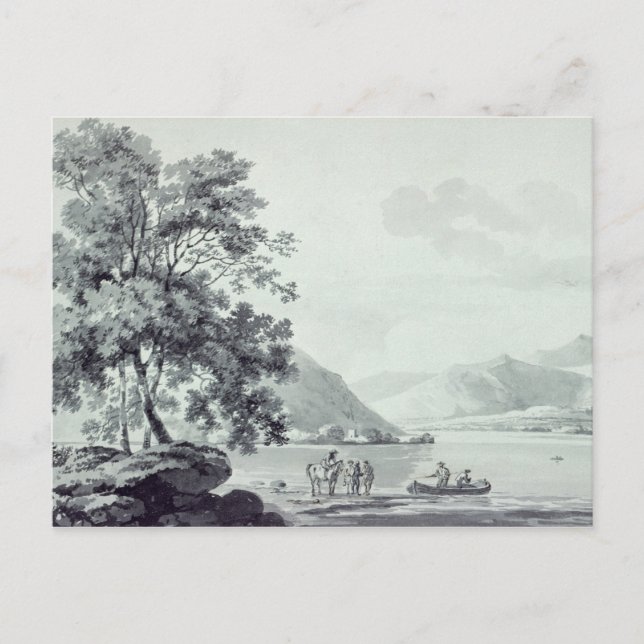 Postal Una escena del lago (Anverso)