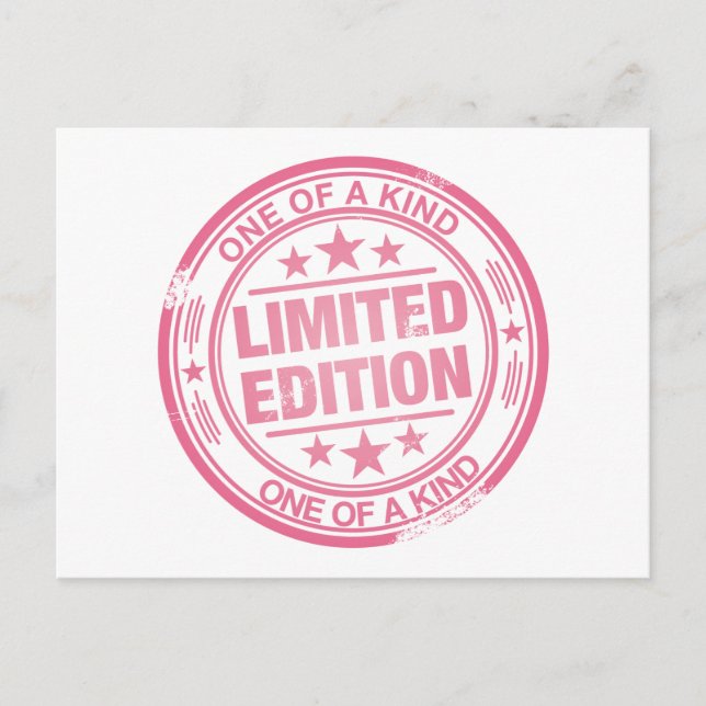 Postal Una especie de timbre de goma rosa. (Anverso)