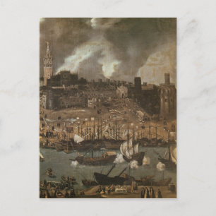 Postal Una expedición que sale de Sevilla para