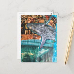 Postal Una experiencia inolvidable Un collage surrealista