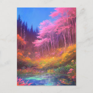 Postal Una exposición cautivadora de los colores mágicos