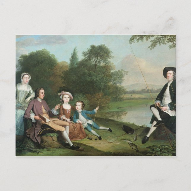 Postal Una familia de ingleses, 1749 (Anverso)