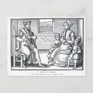 Postal Una familia puritana