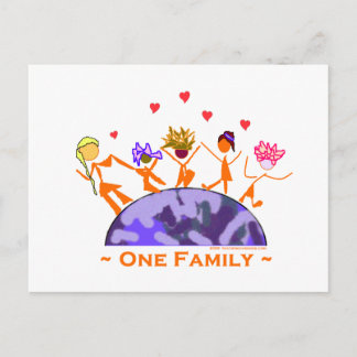 Postal Una familia - Tierra