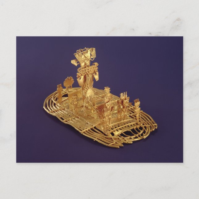 Postal Una figurita votiva muisca que representa (Anverso)