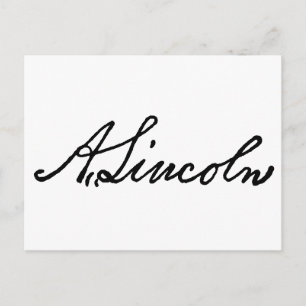 Postal Una firma de Lincoln