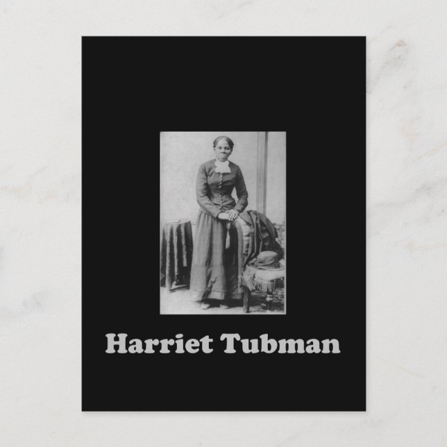 Postal Una foto de Harriet Tubman en blanco y negro (Anverso)