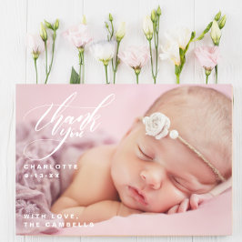 Postal Una Foto Personalizada Agradecimiento Baby Shower