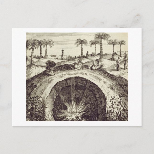 Postal Una gigante cocina de vapor subterránea, de 'China (Anverso)