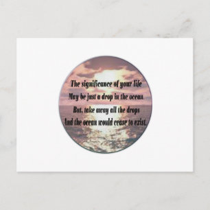 Postal Una gota en el océano