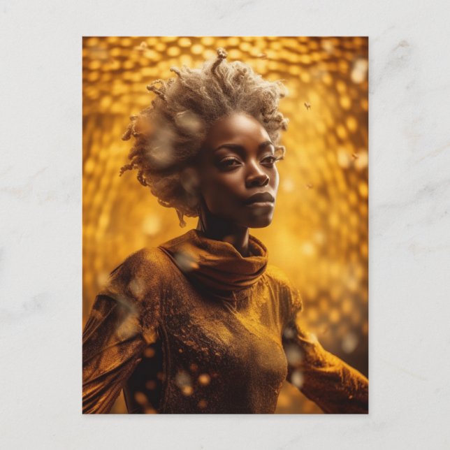 Postal Una gran diosa de las abejas (Anverso)