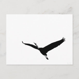 Postal Una Gran Garza Voladora