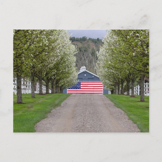 Postal Una granja americana (Anverso)