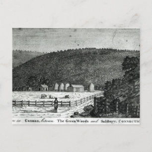 Postal Una granja en Canaán, Connecticut