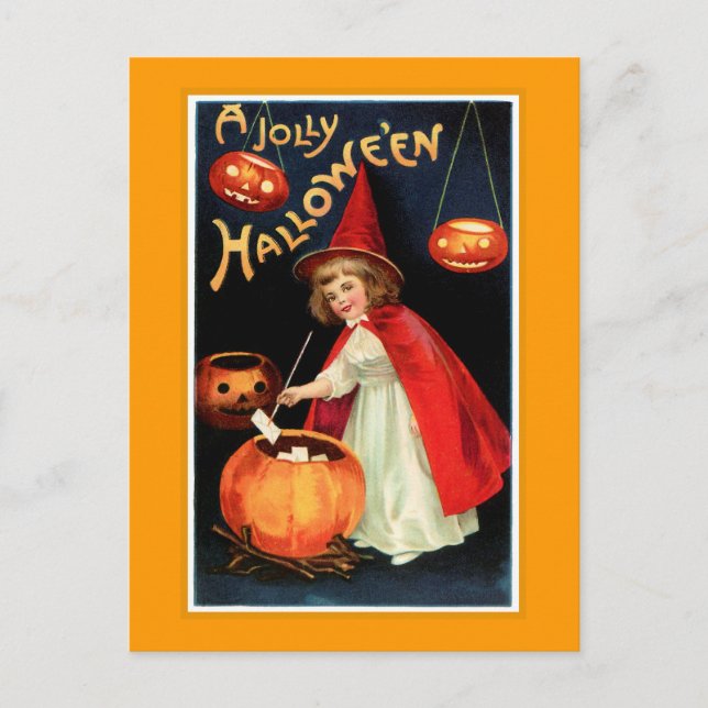 Postal Una Halloween de alegría (Anverso)