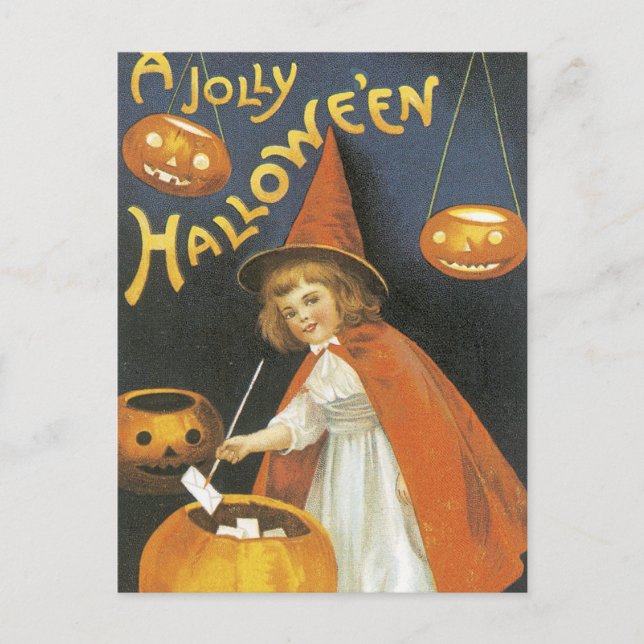 Postal Una Halloween de Jolley (Anverso)