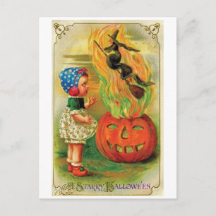 Postal Una Halloween estrellada