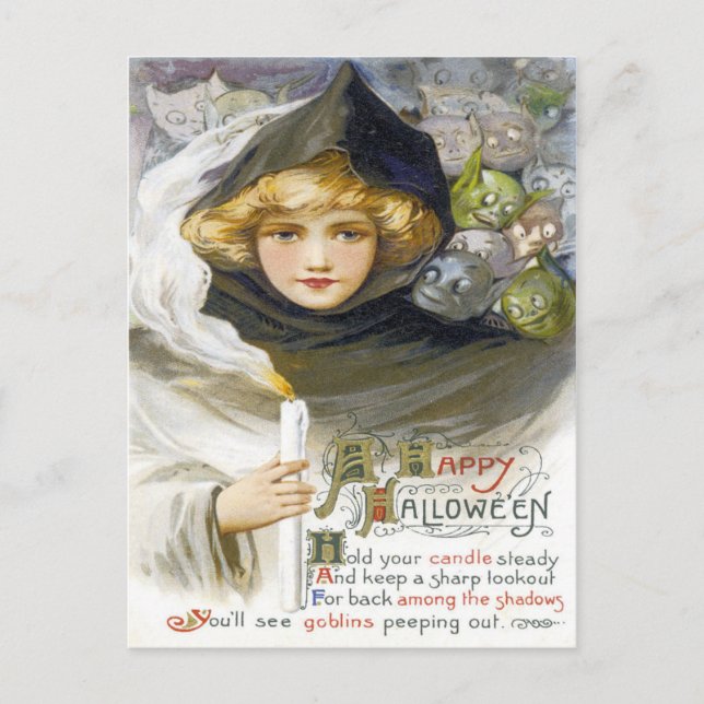 Postal Una Hallowe'en feliz (Anverso)