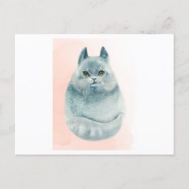 Postal Una hermosa acuarela de un gato