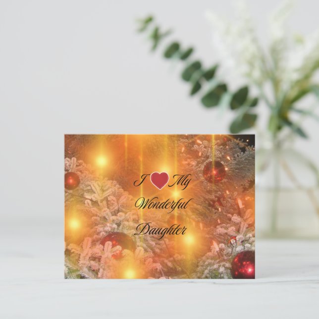 Postal Una hija maravillosa (Anverso de pie)