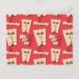 Postal Una historia de Navidades | Patrón de la lámpara d